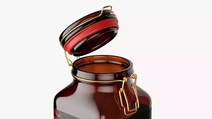 Glass Jar 3D model 7