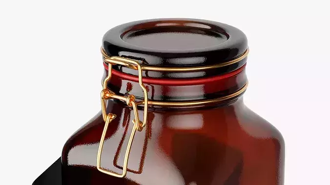 Glass Jar 3D model 5