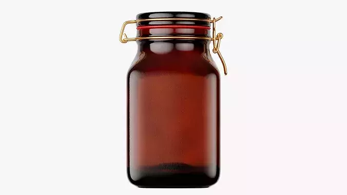 Glass Jar 3D model 3