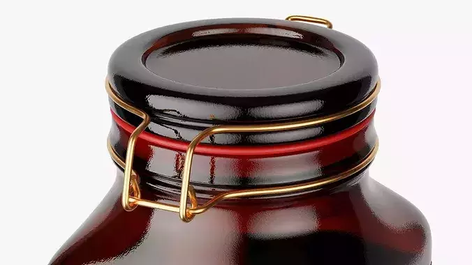 Glass Jar 3D model 6