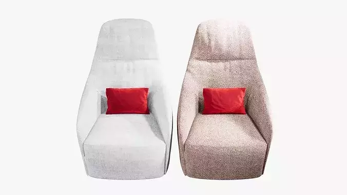 Lounge chair 3D model 6