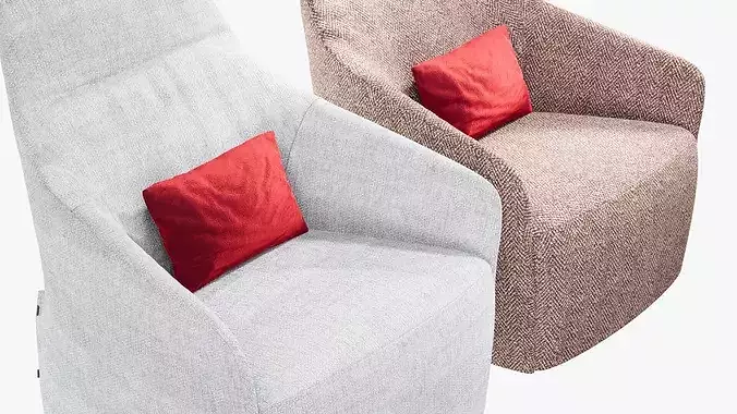 Lounge chair 3D model 5