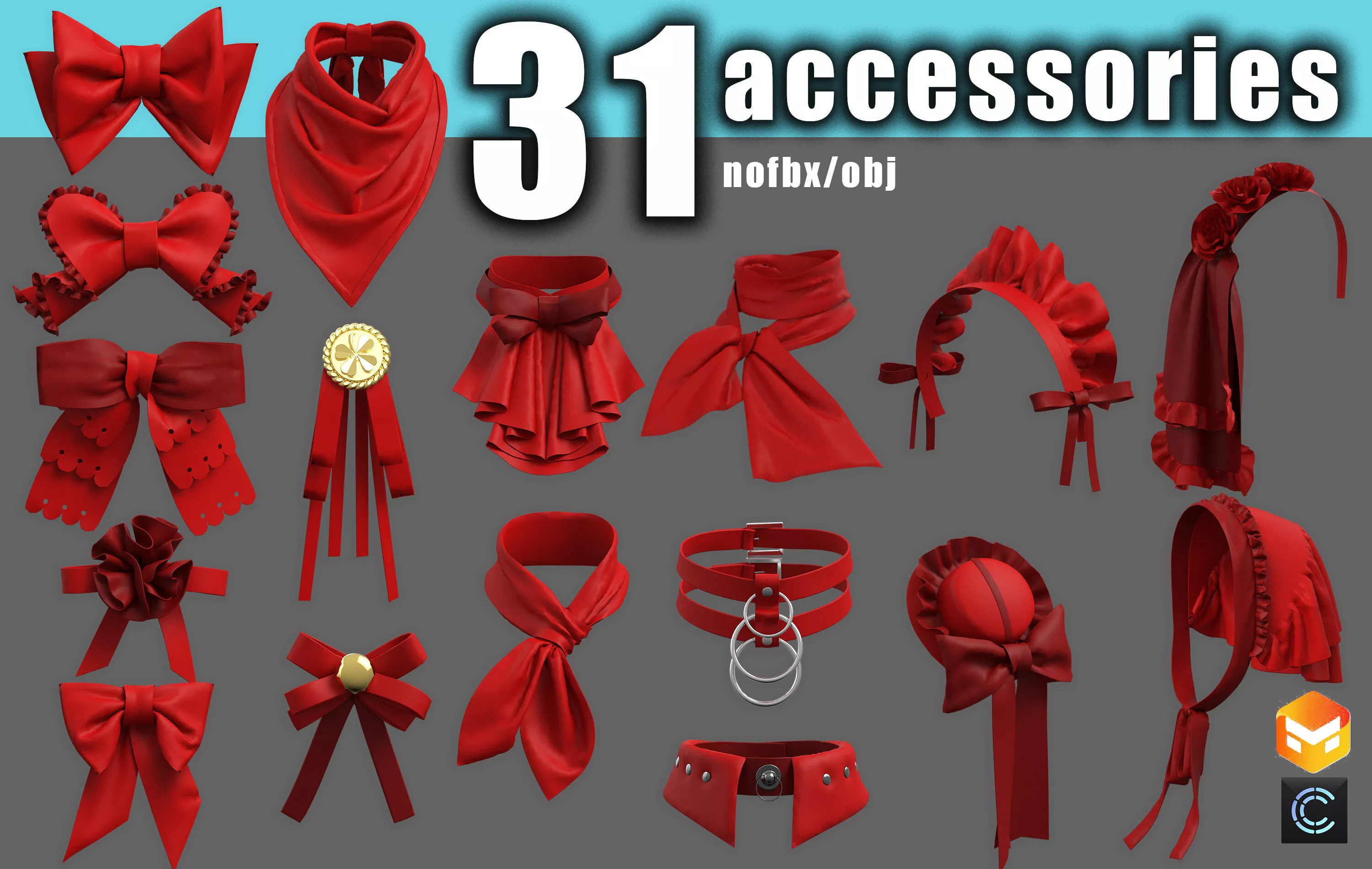 bowtie-choker- neckscarf 3D model