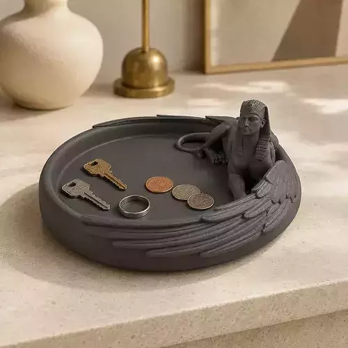 Print Ready Reclining Sphinx Desk Tray 008