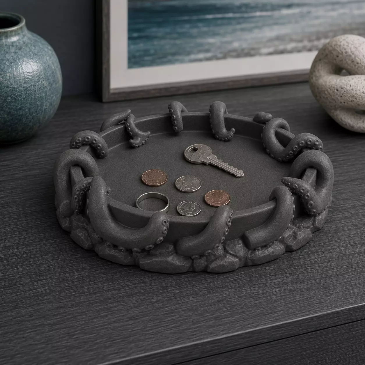 Print Ready Kraken Embrace Desk Tray 007 3D print model