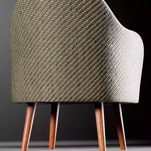 Oslo Chair Low-poly 3D model 3