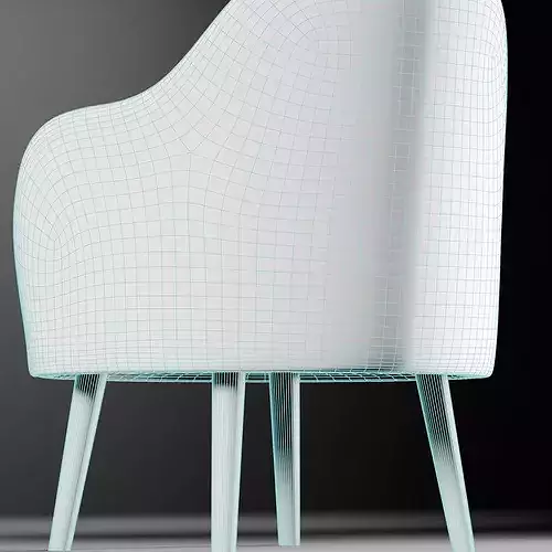 Oslo Chair Low-poly 3D model 7