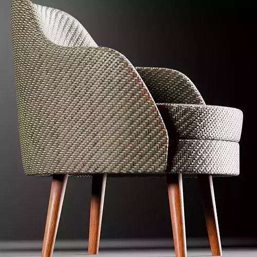 Oslo Chair Low-poly 3D model 2