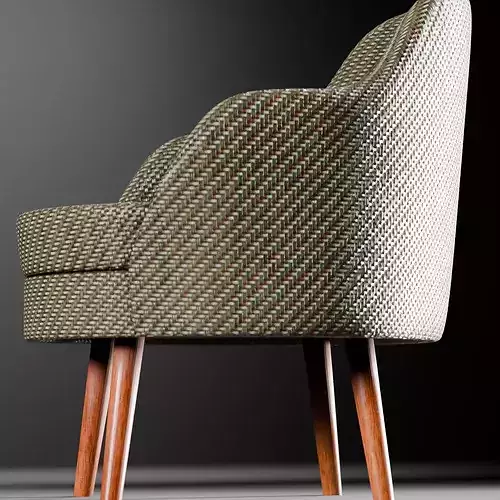 Oslo Chair Low-poly 3D model 4