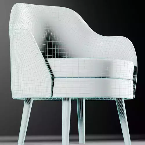 Oslo Chair Low-poly 3D model 5