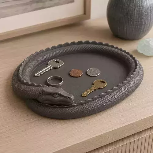 Print Ready Coiled Sea Serpent Desk Tray 002