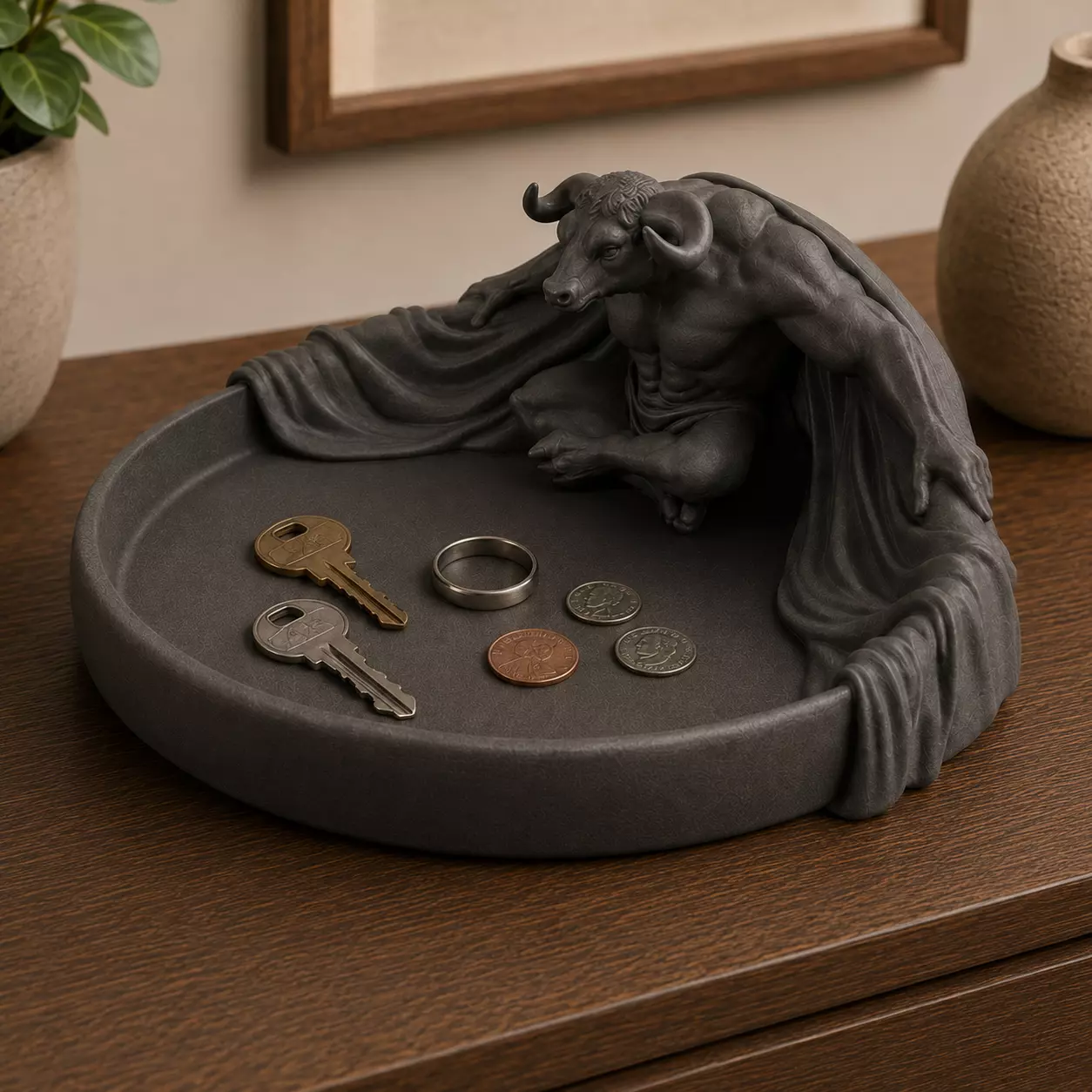 Print Ready Minotaur Guardian Desk Tray 012 3D print model