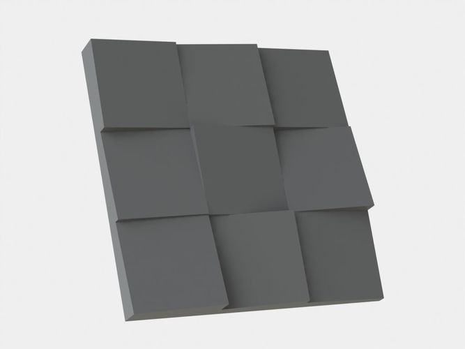 3D Wall Panel Squares 3D print model