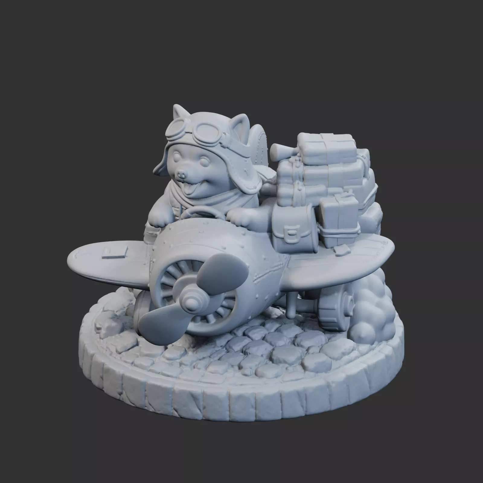 Shiba Mail Pilot Sculpture 3D print model