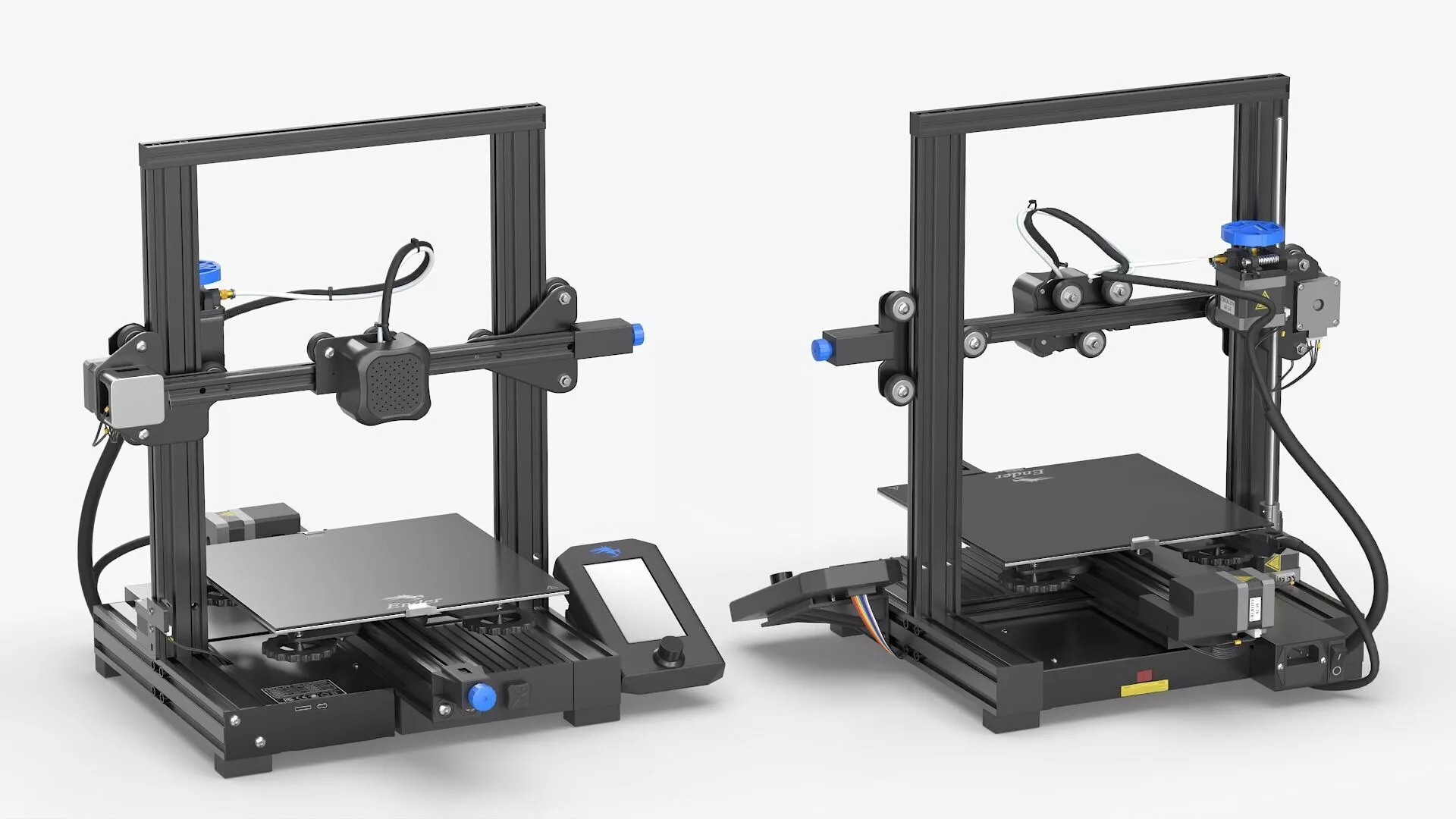 Creality Ender-3 V2 Desktop FDM Printer Rigged 3D model