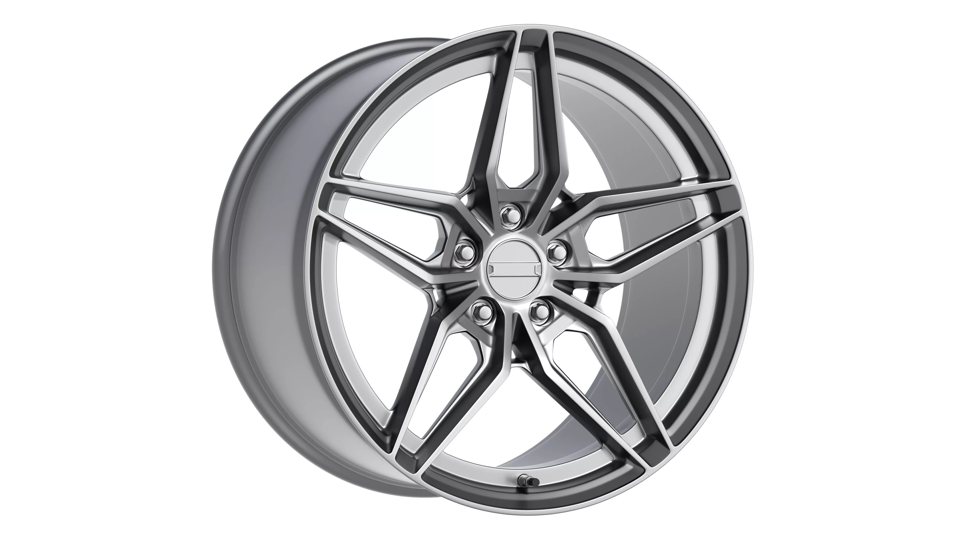 FORGED WHEEL V5 Low-poly 3D model