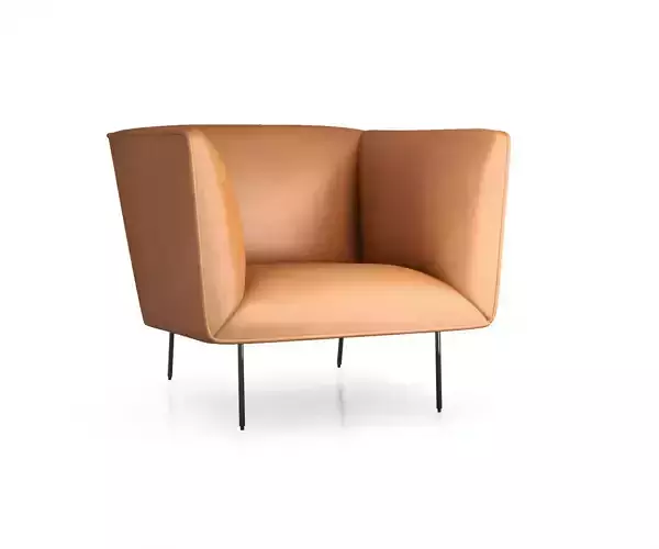 Dandy Leather Lounge Chair by Blu Dot 3D model