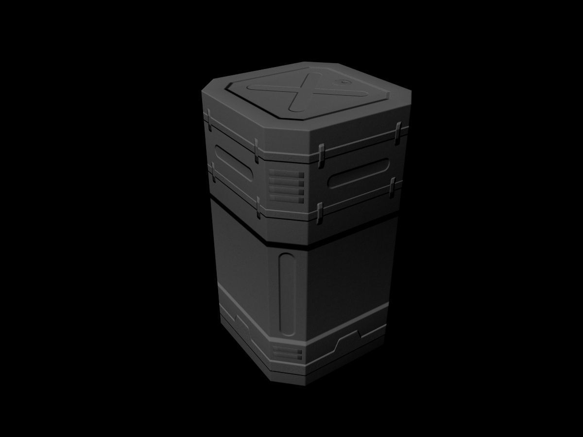 Sci-Fi Asset Low-poly 3D model_3