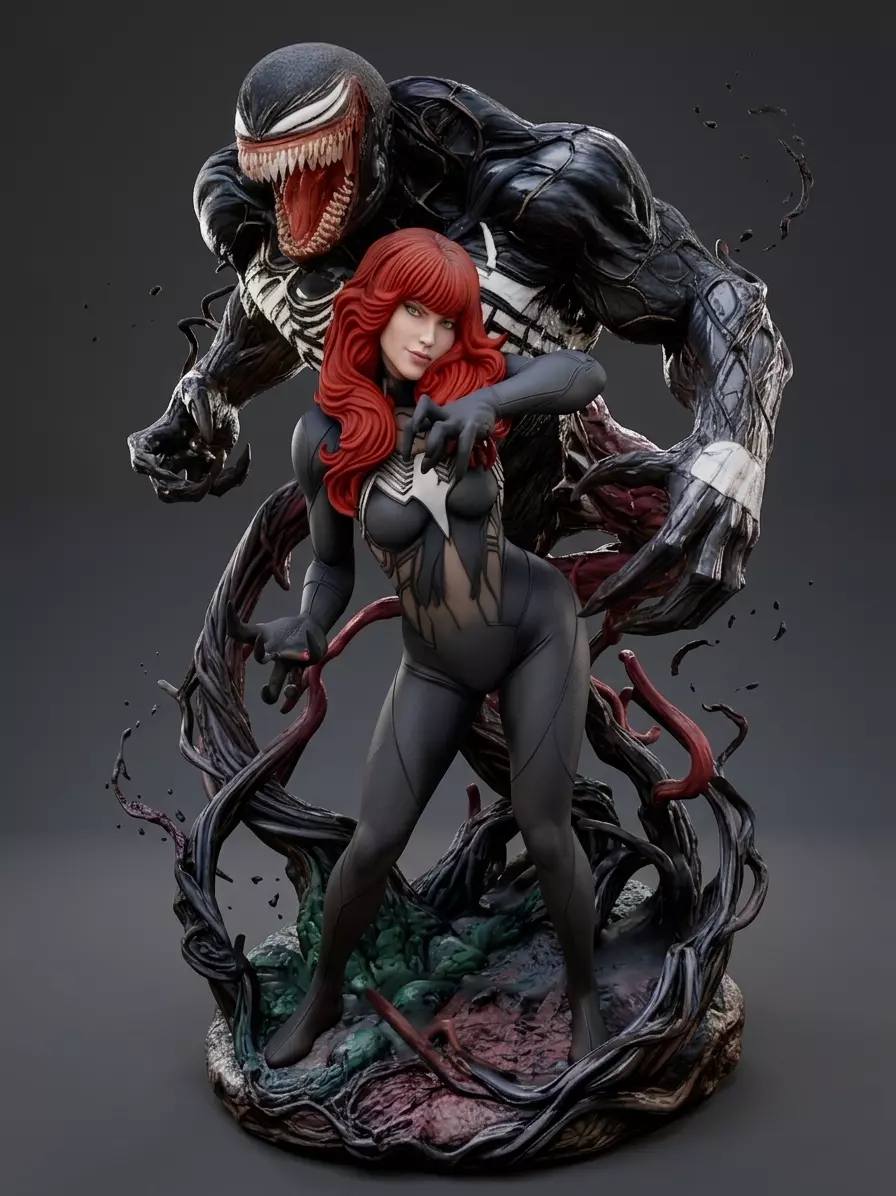 Mary Jane as Venom The New Host - Marvel 3D print model