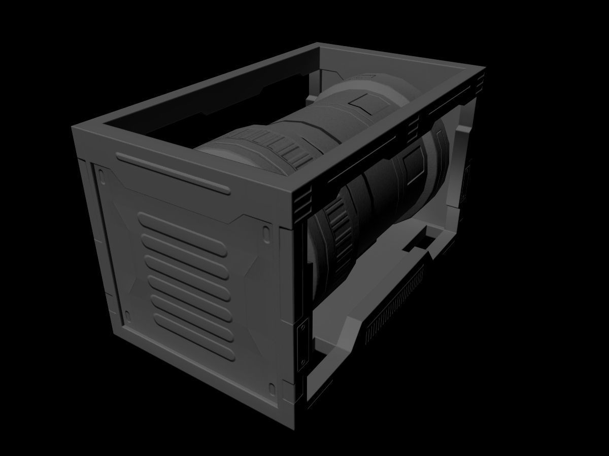 Sci-Fi Asset Low-poly 3D model_6