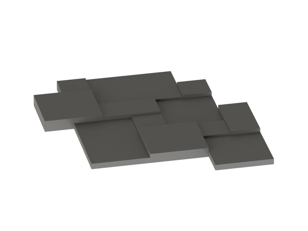 3D Wall Panel Squares 2 3D print model_2