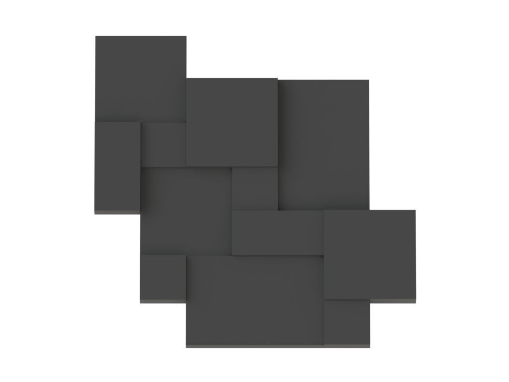 3D Wall Panel Squares 2 3D print model_0