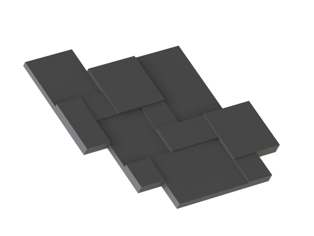 3D Wall Panel Squares 2 3D print model_1
