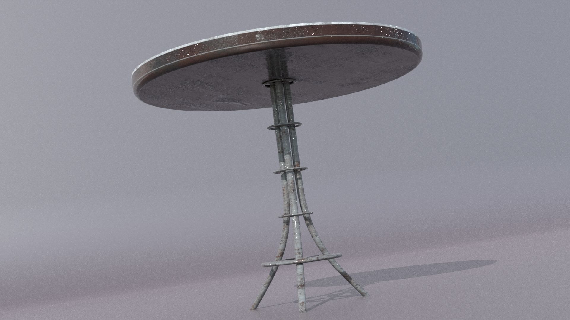 Old Scratchy Table Low-poly 3D model_1
