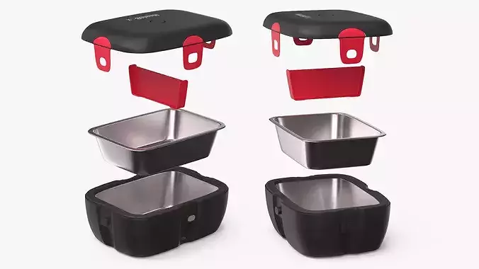 Heatbox Smart Heated Lunchbox Exploded View 3D model
