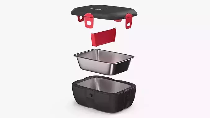 Heatbox Smart Heated Lunchbox Exploded View 3D model 2