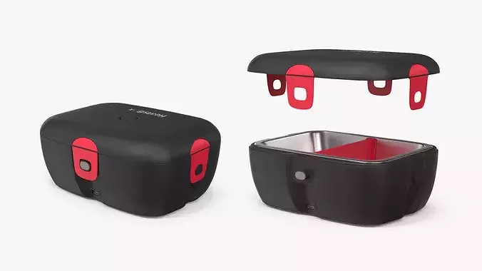 Heatbox Smart Heated Lunchbox Exploded View 3D model 6