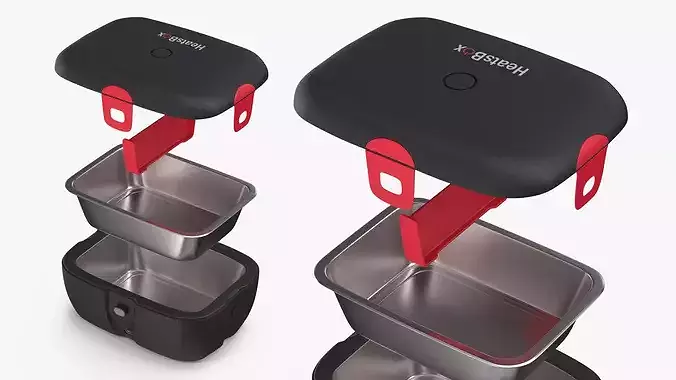 Heatbox Smart Heated Lunchbox Exploded View 3D model 4