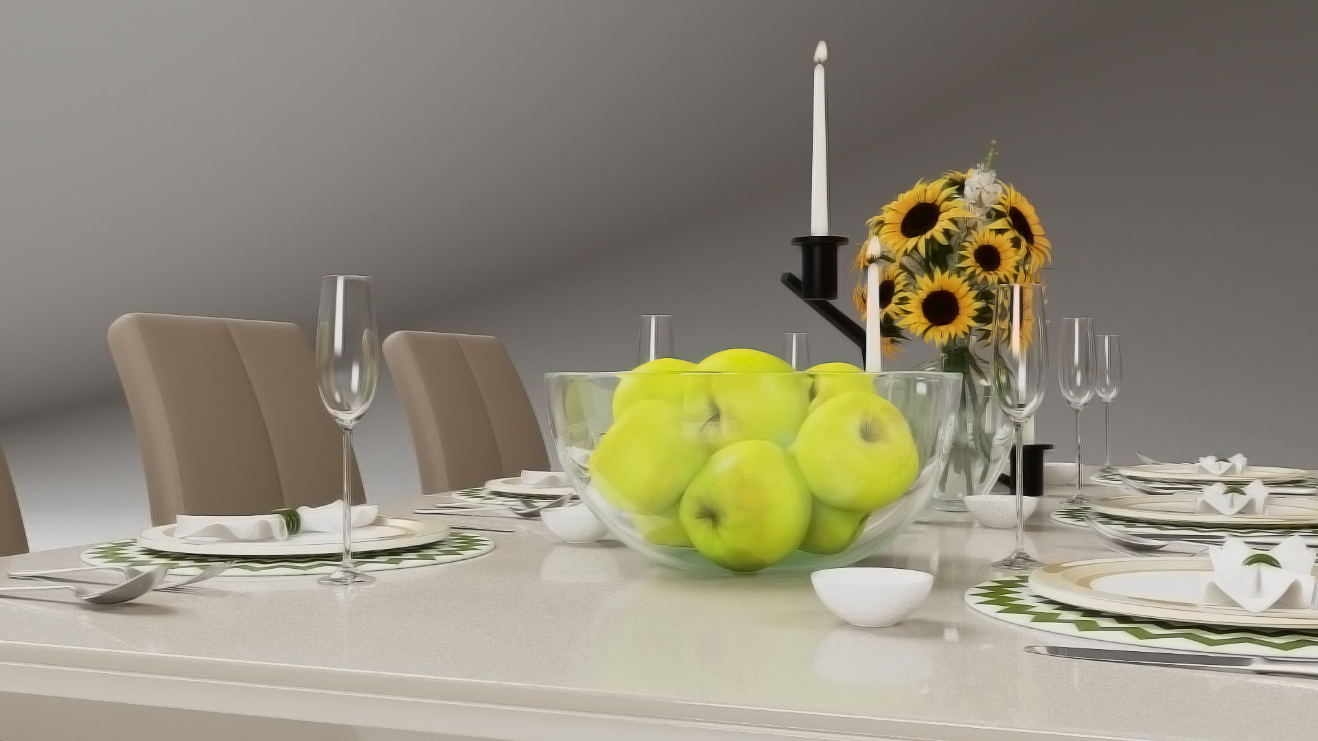 Dinining Table render ready vray  model 3D model_4