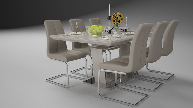 Dinining Table render ready vray  model 3D model