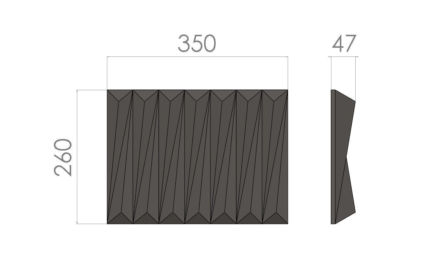 3D Wall Panel Triangular 3D print model_3