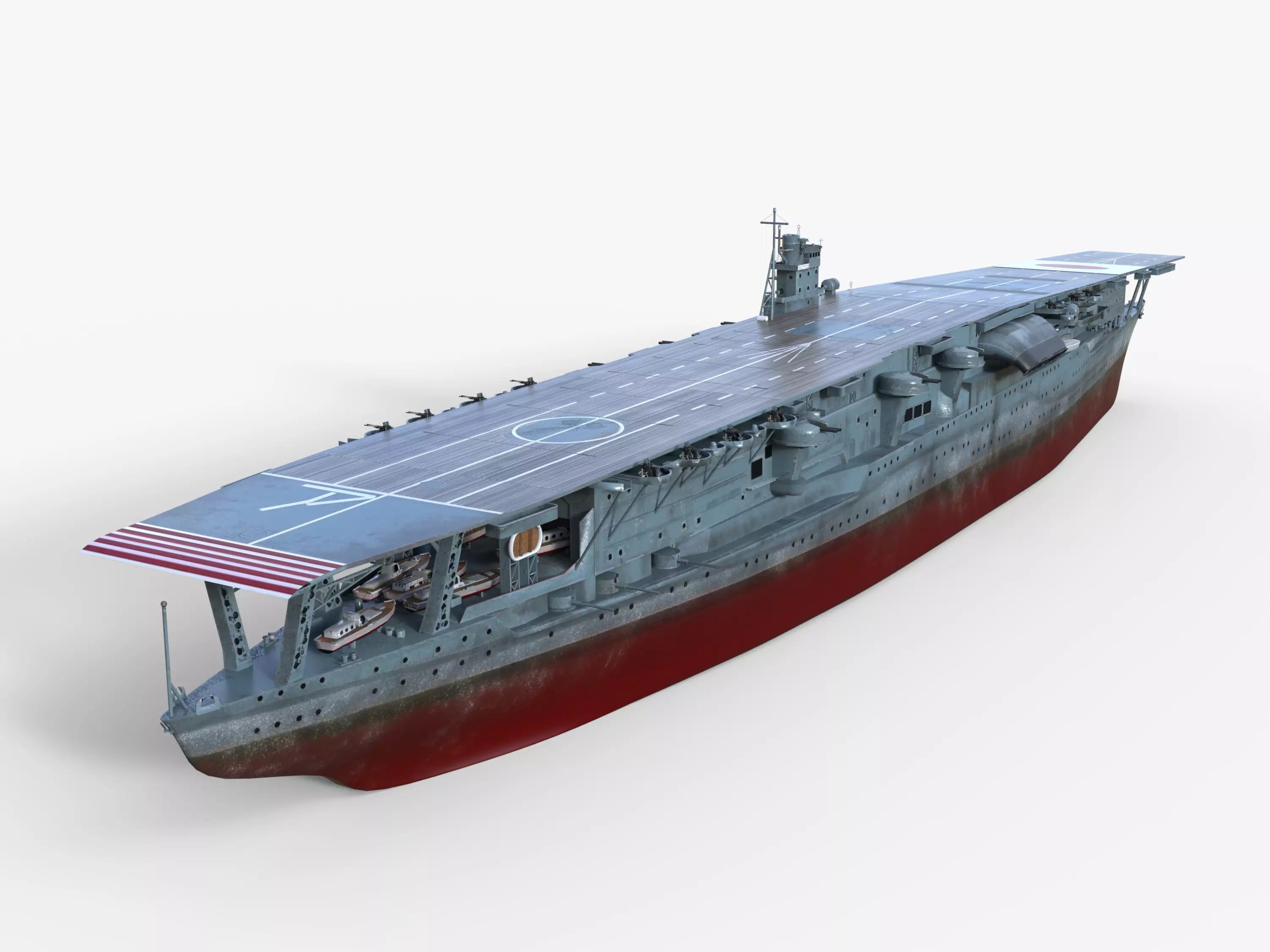 Japanese Aircraft Carrier Low-poly 3D model