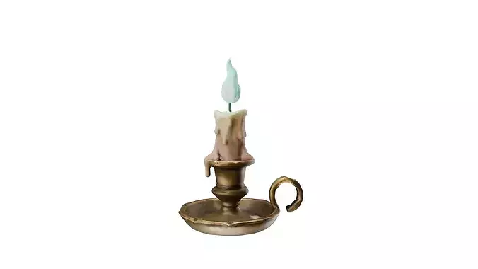 Vintage Candle 3D Model