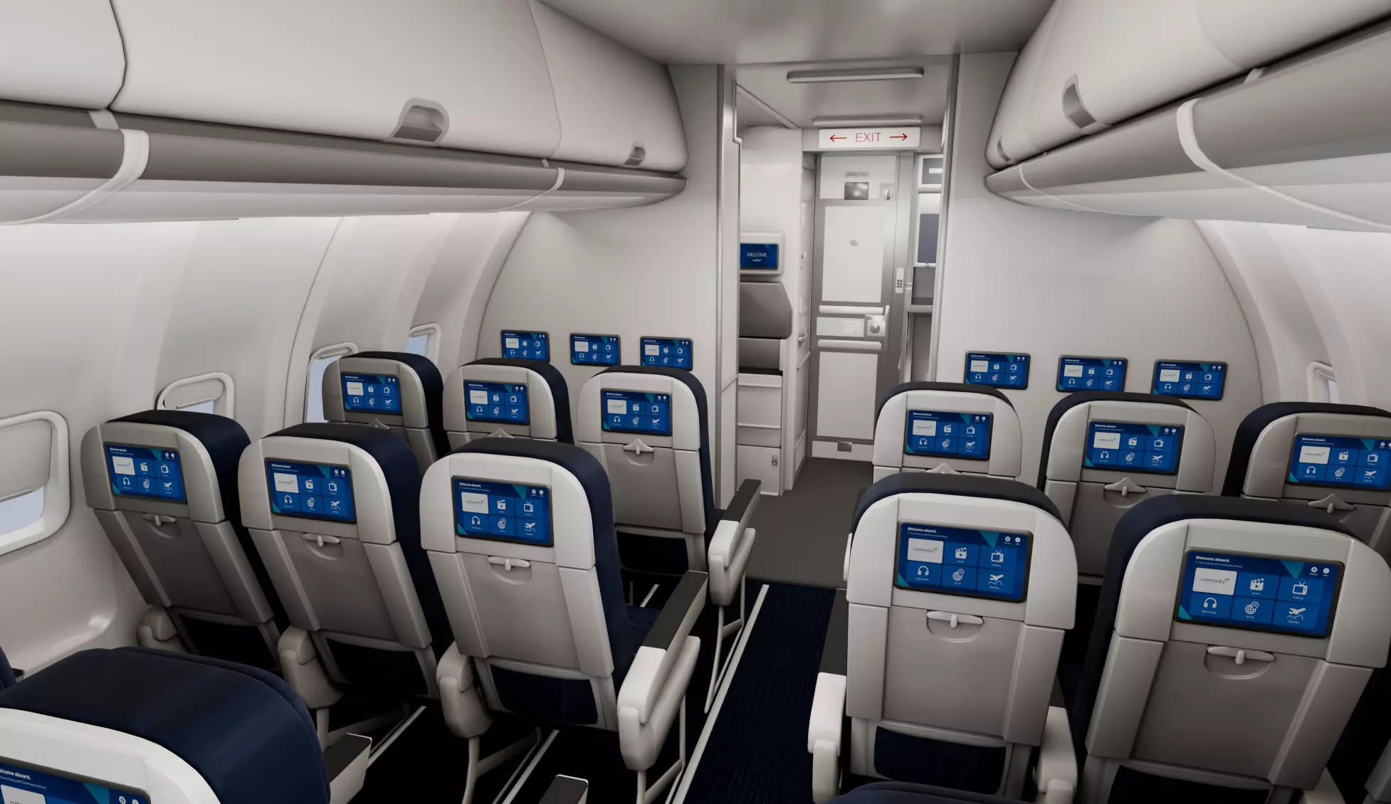 Boeing 737 airplane Interior Cabin 3D model