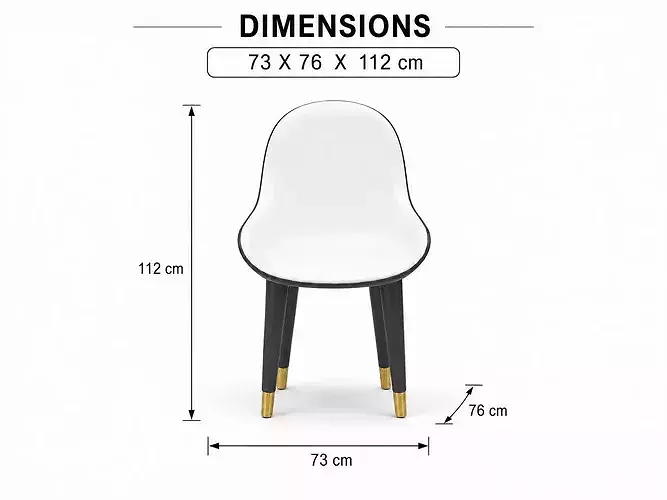 Classic dining table set  with 6 chairs pack Low-poly 3D model 7