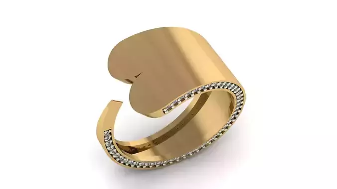 HU0002BY gold ring with diamonds