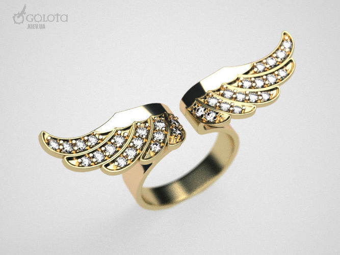 Wings ring 3D print model