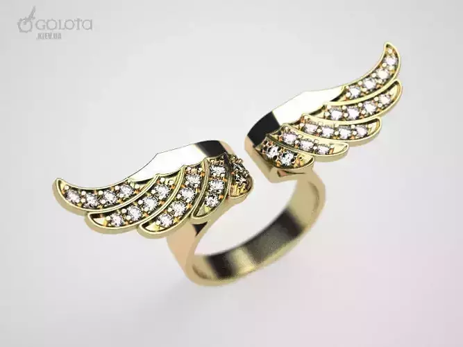 Wings ring 3D print model