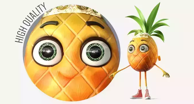 Pineapple Girl 3D model
