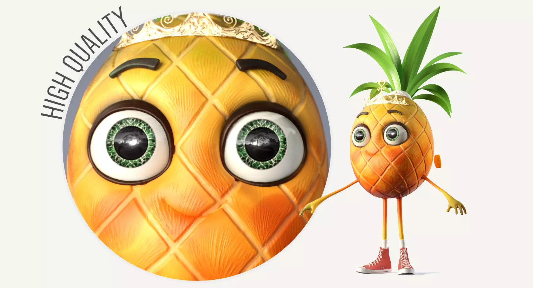 Pineapple Girl 3D model_0
