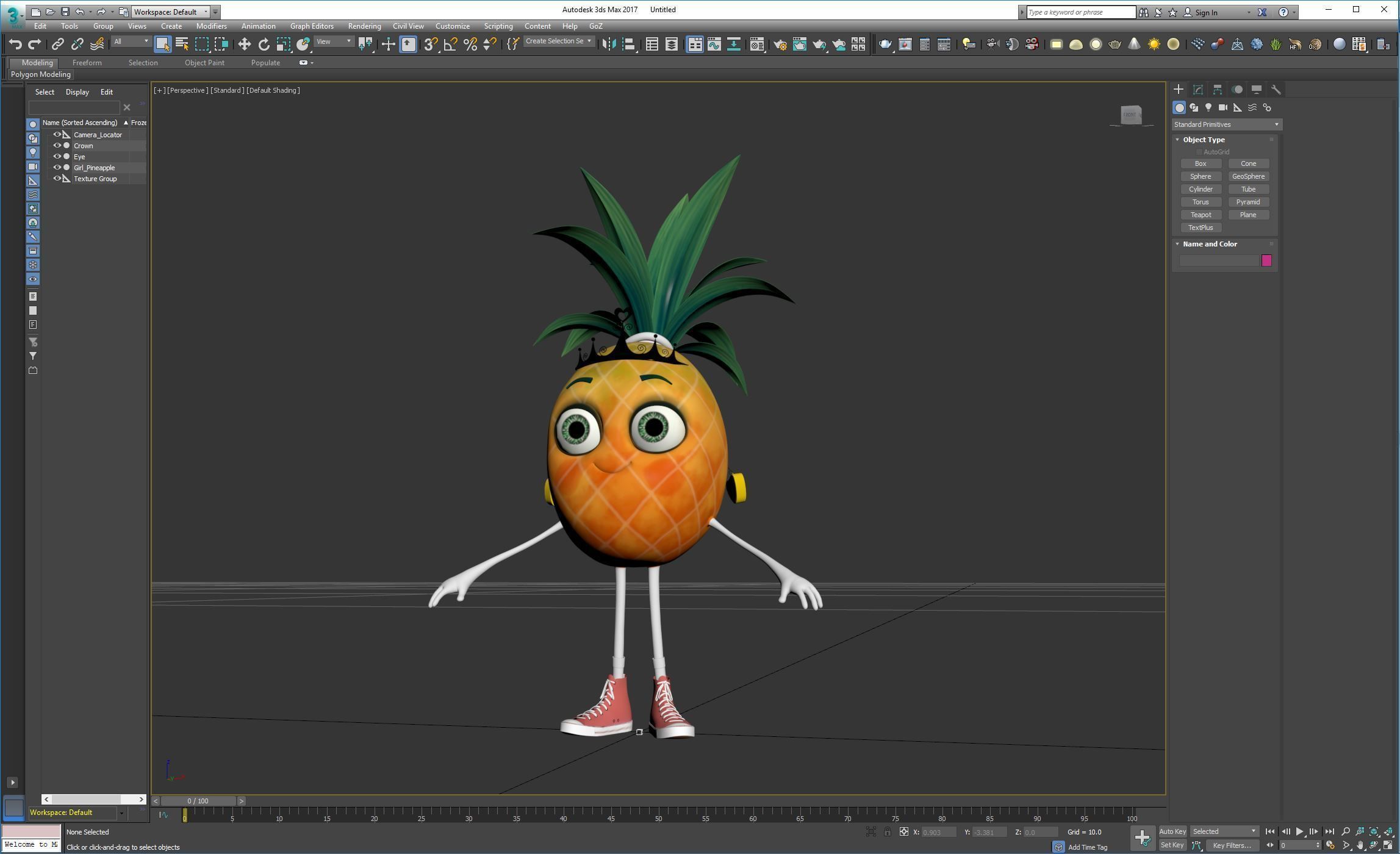 Pineapple Girl 3D model_17
