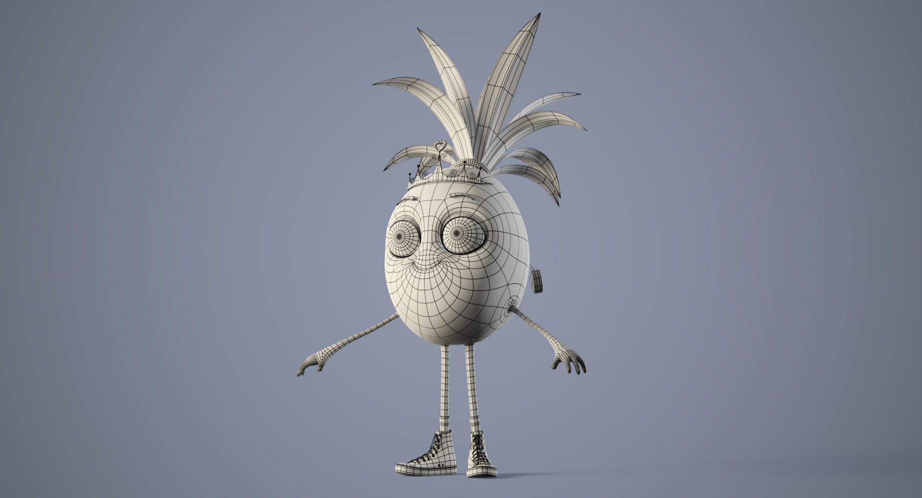 Pineapple Girl 3D model_8