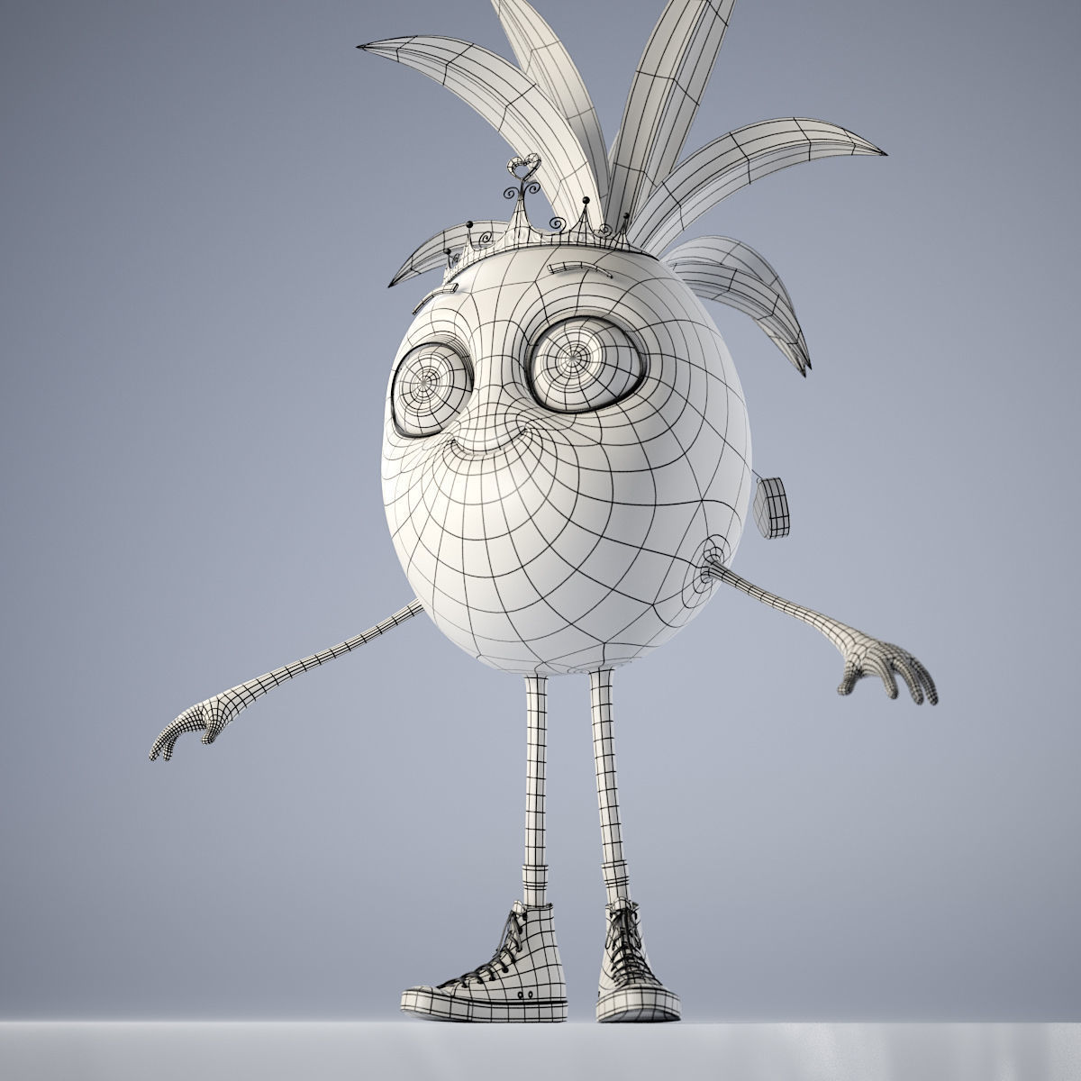 Pineapple Girl 3D model_14