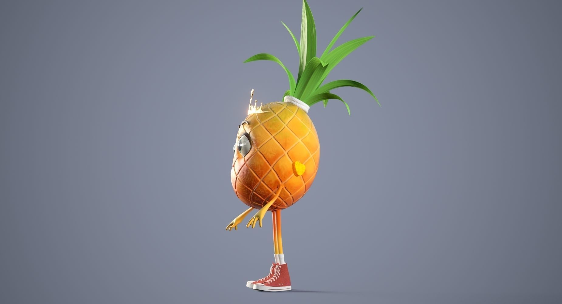 Pineapple Girl 3D model_4