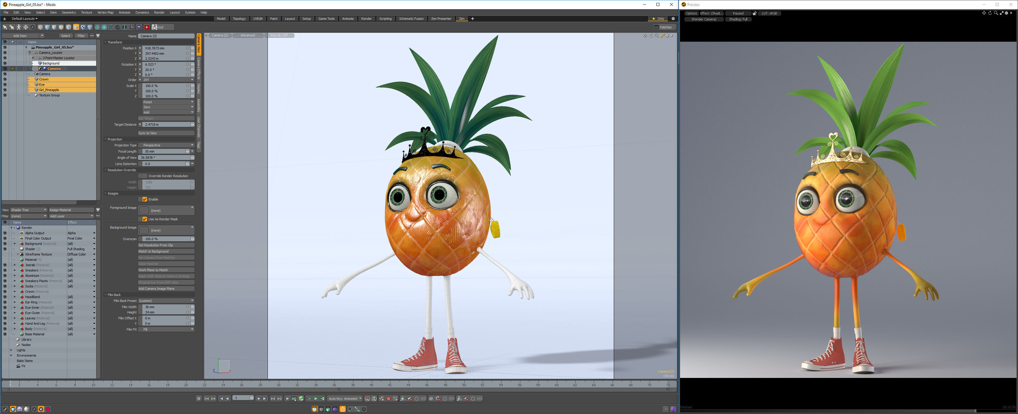 Pineapple Girl 3D model_15