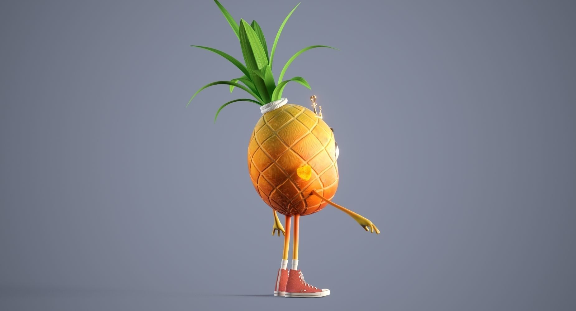 Pineapple Girl 3D model_6